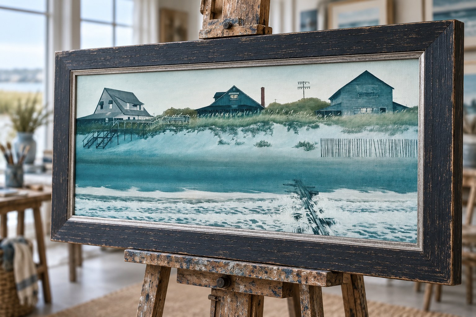 Pawleys Island coast with beach houses