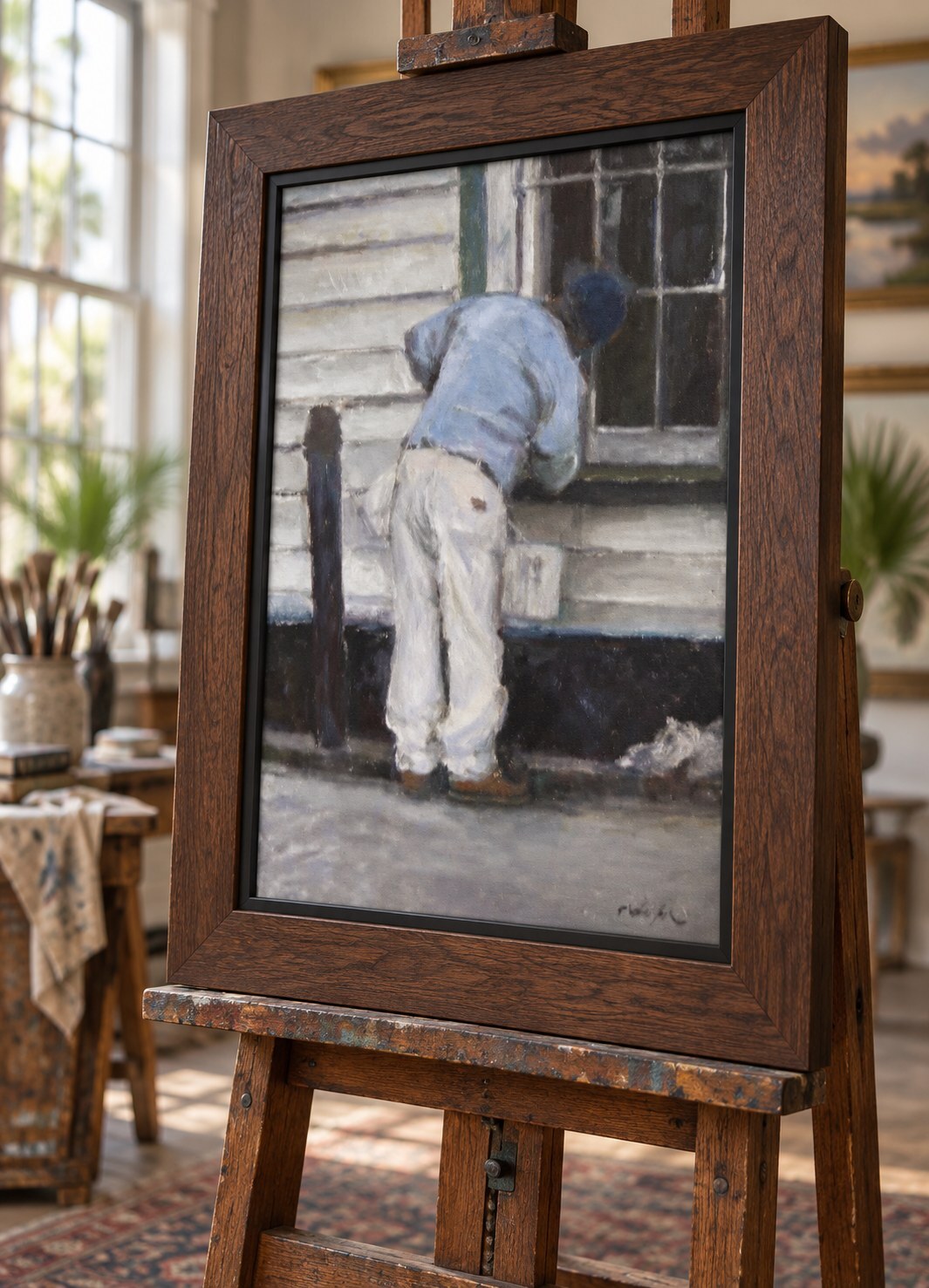 Quiet figure in a doorway